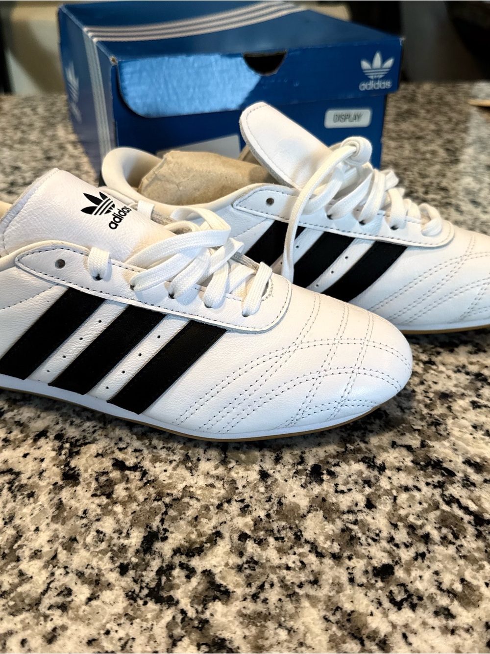 adidas Kids White and Black Three-Stripe Sneakers